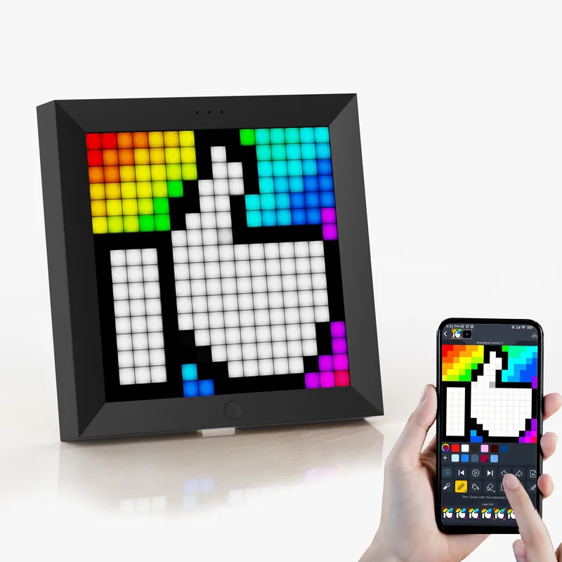 Divoom Pixoo — Telefonda chizasiz — ramkada paydo bo‘ladi