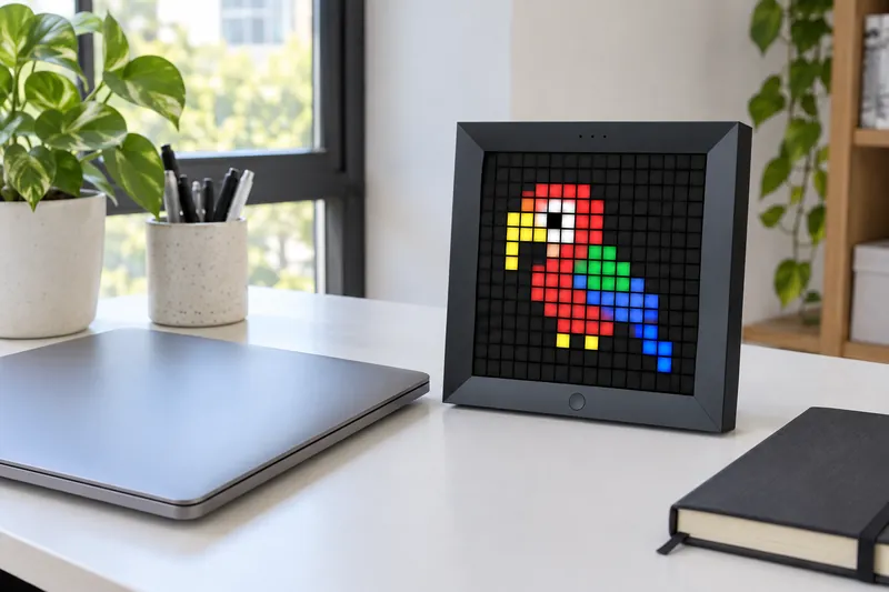Divoom Pixoo — Ish stolidagi piksel ramka