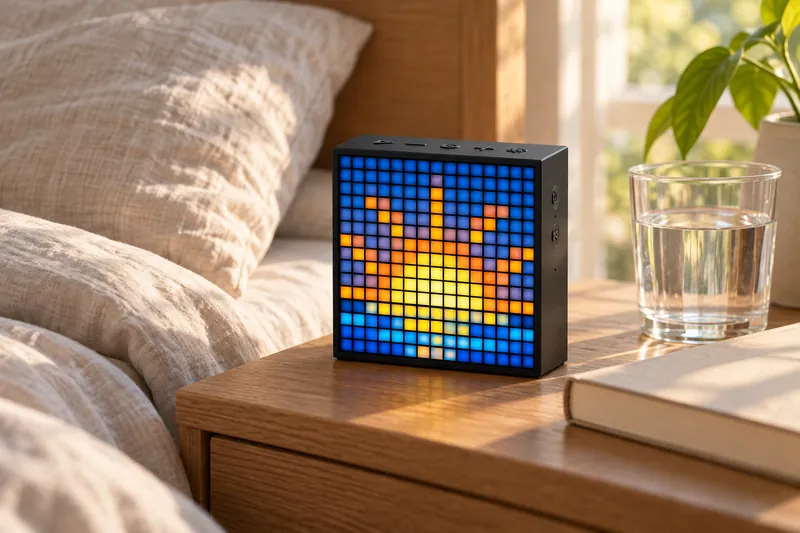 Divoom Timebox Evo — A bedside alarm clock