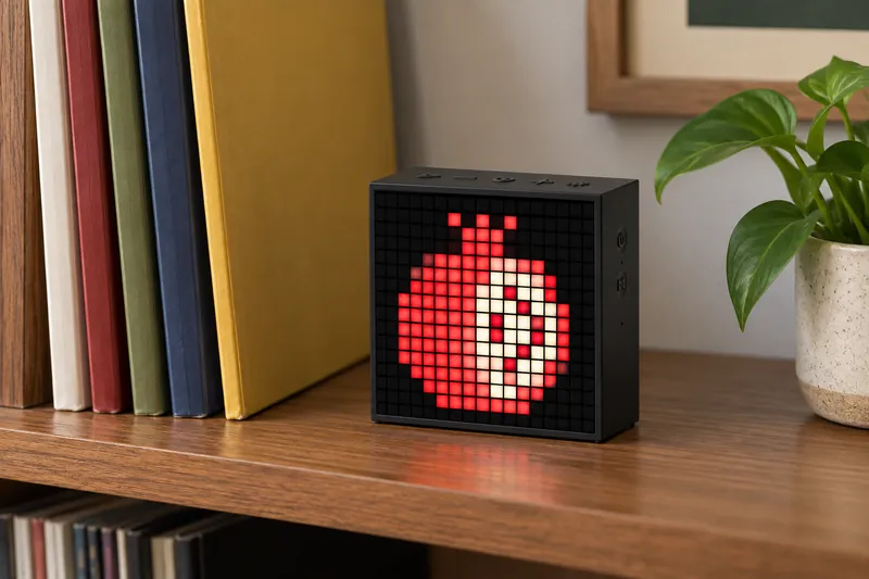Divoom Timebox Evo — Pixel art on the shelf